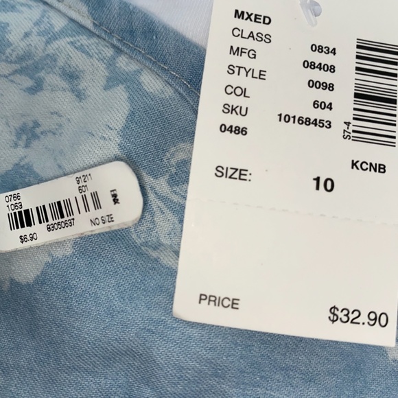 Justice Size 12 Chambray Tank & Tee Dress & Hair! - Picture 4 of 5